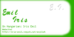 emil iris business card